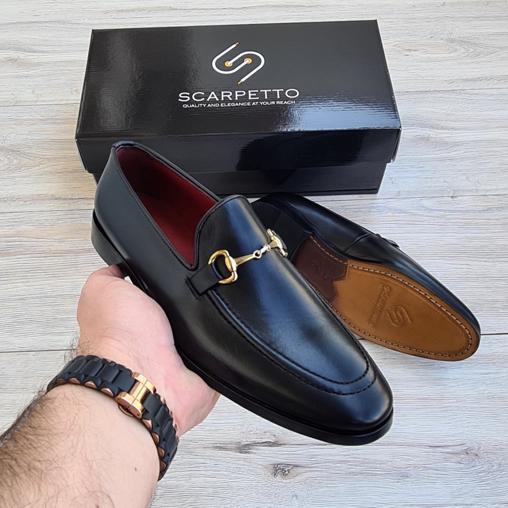 Leather Loafer with Hand-stitched Sole - Picture 2 of 5